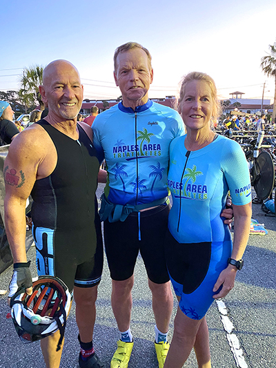Coach Laurie Rose with half Ironman participants.