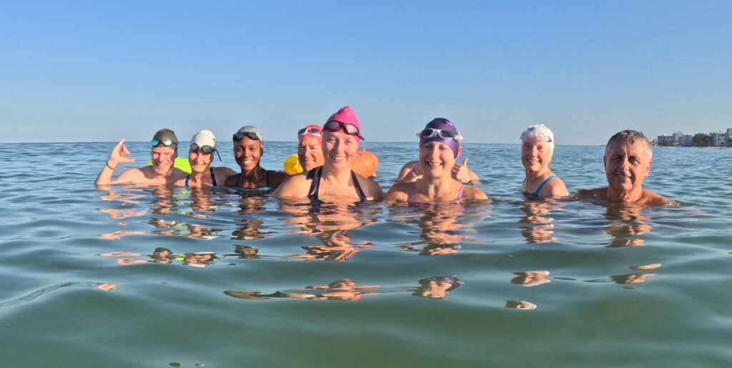 swim participants at an Oh Buoy Swim - NATS events that happens monthly